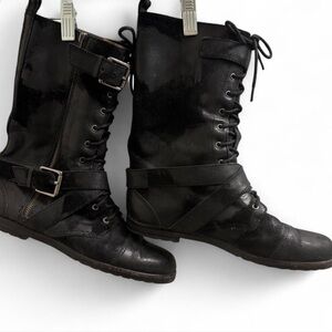 KORS Michael Kors Black Combat Boots